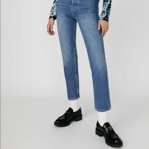 Reformation Cynthia High Rise Relaxed Jean Size 28 Mykonos